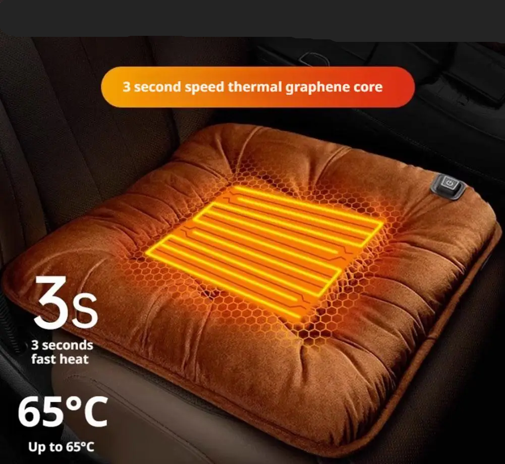 Winter Plush Seat Cushion Quick-Heating For Car, Home