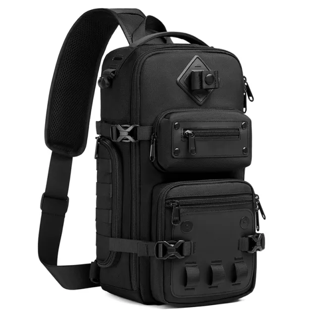 Ozuko 9585 Tactical Style edc Sling Bag with tripod holder